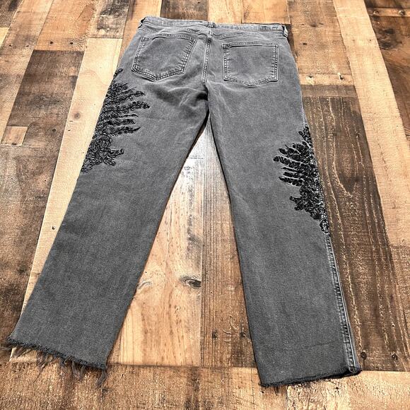 We The Free People Embroidered Girlfriend Jeans - Picture 4 of 9